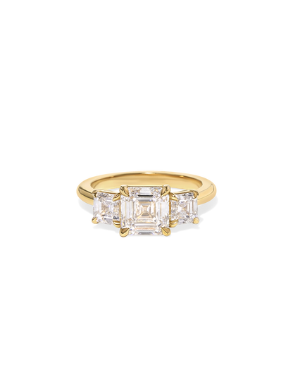 2 CT Round Three Stones Lab Grown Diamond Engagement Ring