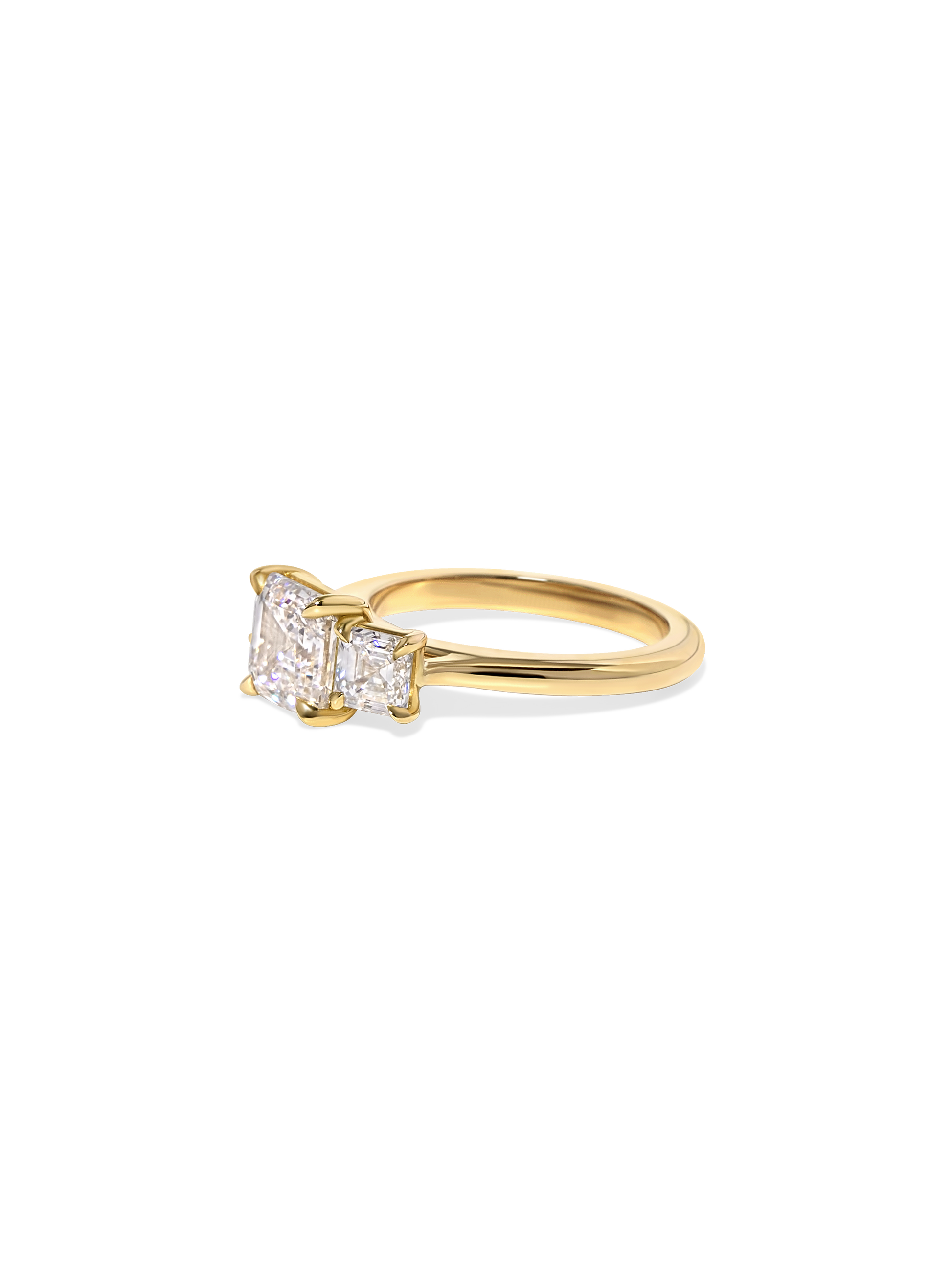 2 CT Round Three Stones Lab Grown Diamond Engagement Ring