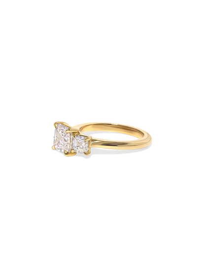 2 CT Round Three Stones Lab Grown Diamond Engagement Ring
