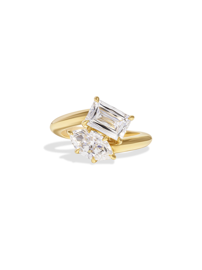 2 CT Round Three Stones Lab Grown Diamond Engagement Ring
