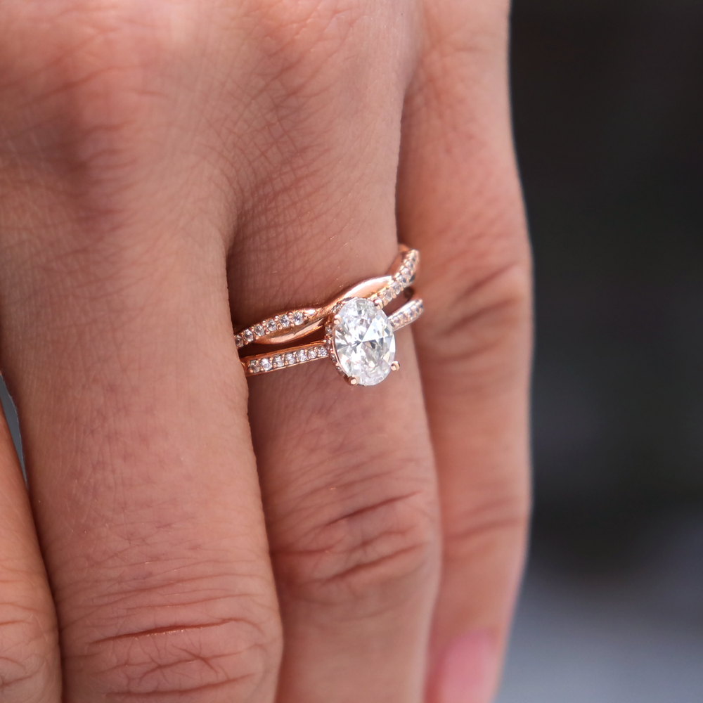 2 CT Round Three Stones Lab Grown Diamond Engagement Ring