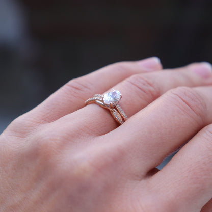 2 CT Round Three Stones Lab Grown Diamond Engagement Ring