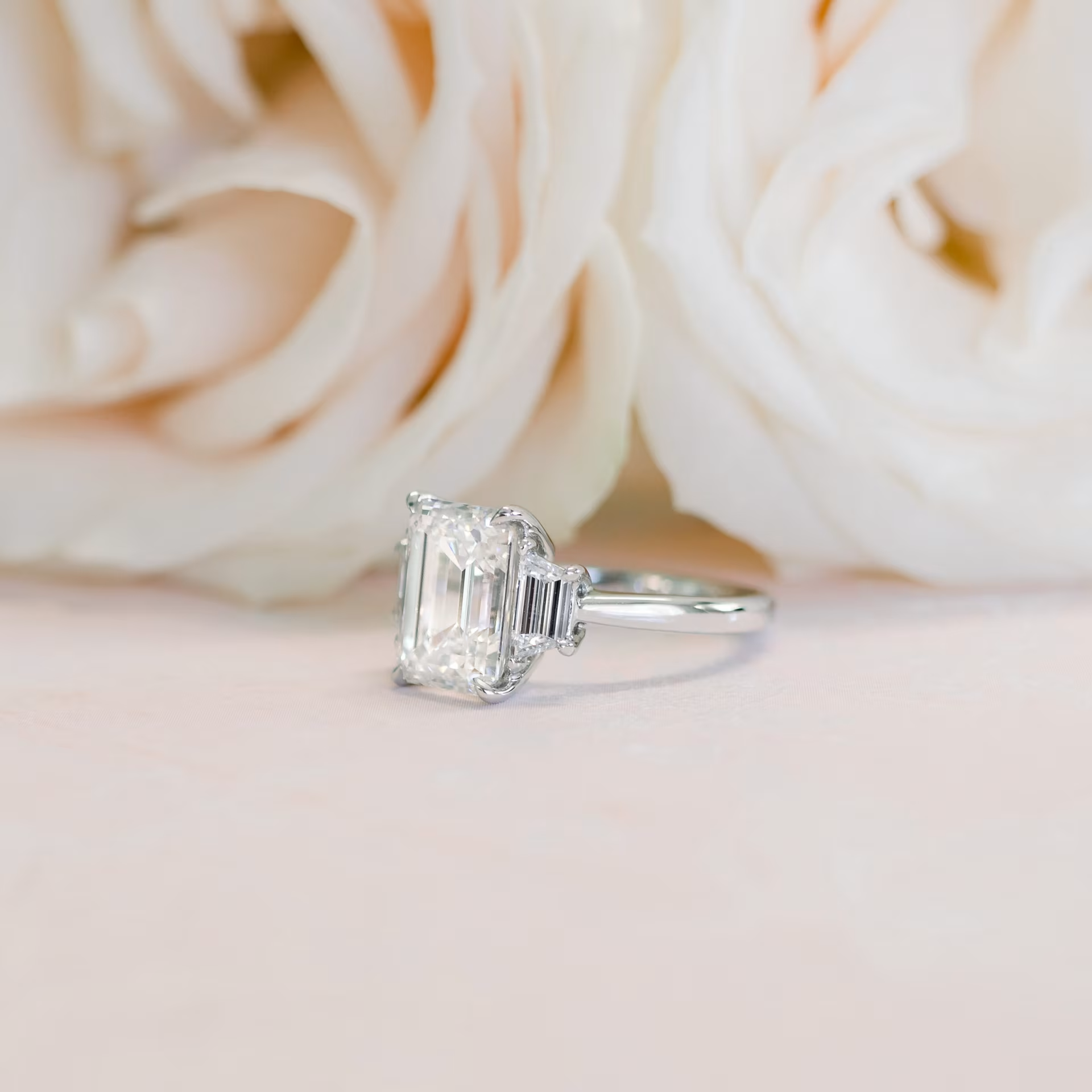 Marquise Cut Cluster Styled Lab Grown Diamond Engagement Ring