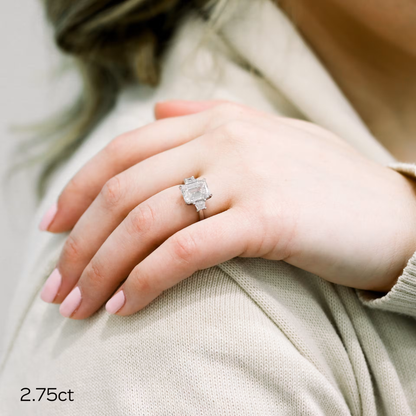 Marquise Cut Cluster Styled Lab Grown Diamond Engagement Ring