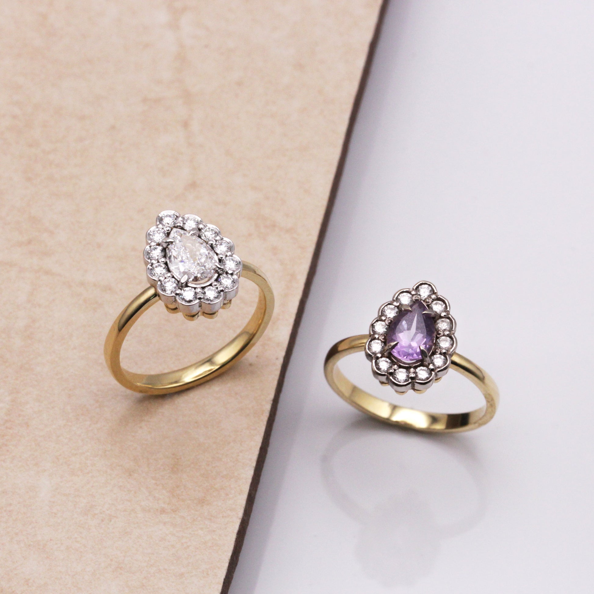 2 CT Round Three Stones Lab Grown Diamond Engagement Ring