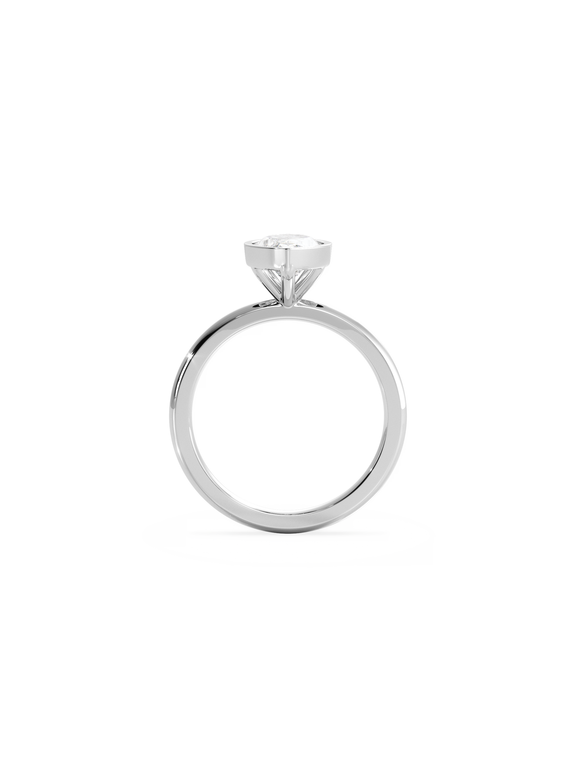 2 CT Round Three Stones Lab Grown Diamond Engagement Ring
