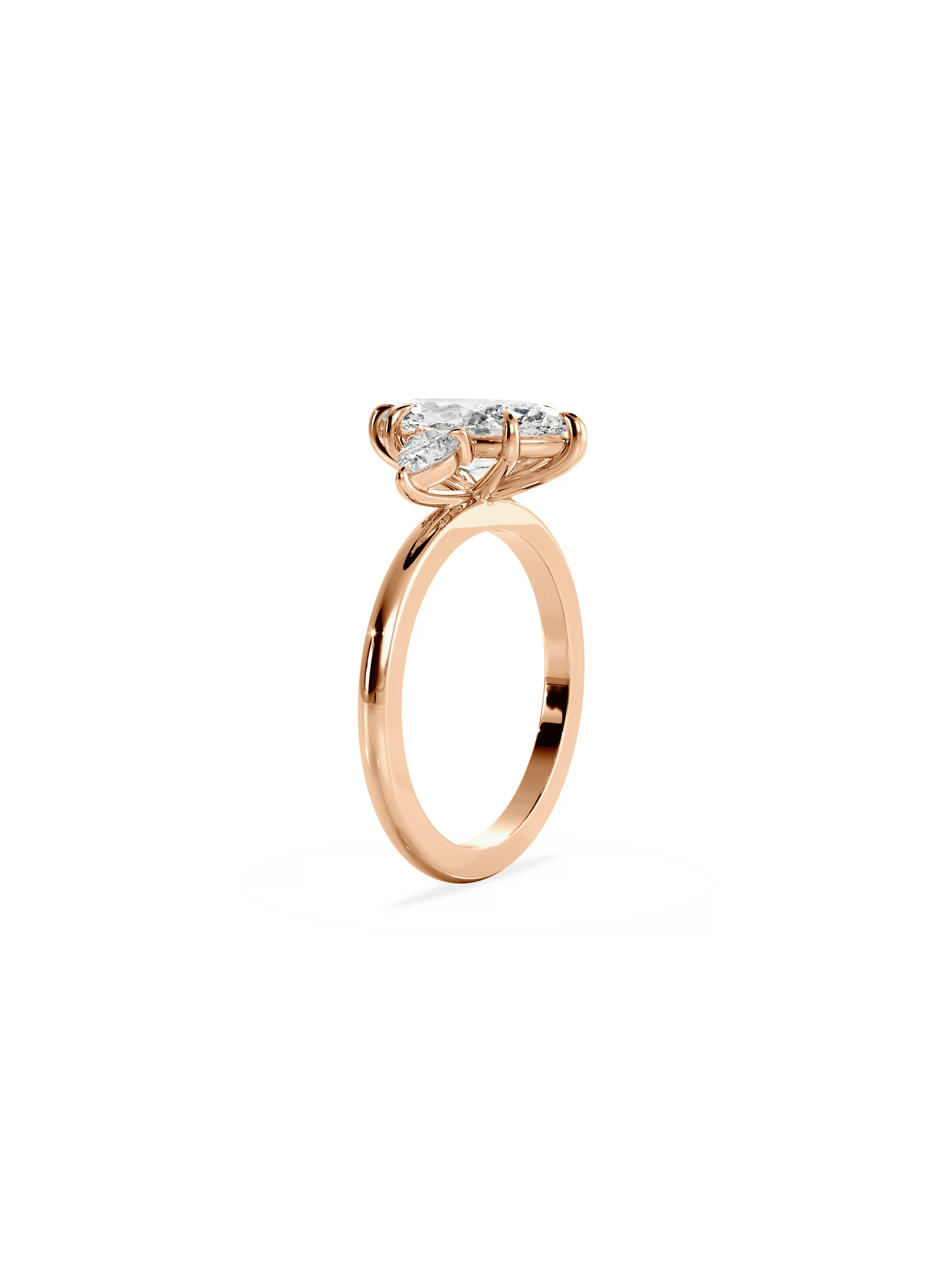 2 CT Round Three Stones Lab Grown Diamond Engagement Ring