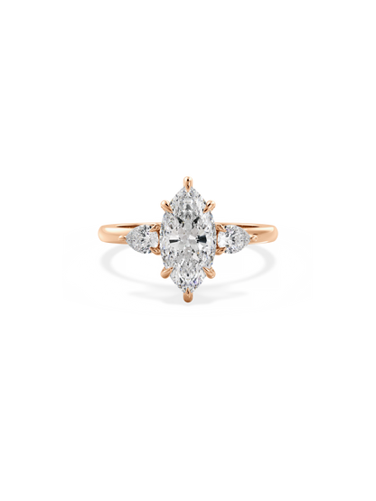 2 CT Round Three Stones Lab Grown Diamond Engagement Ring
