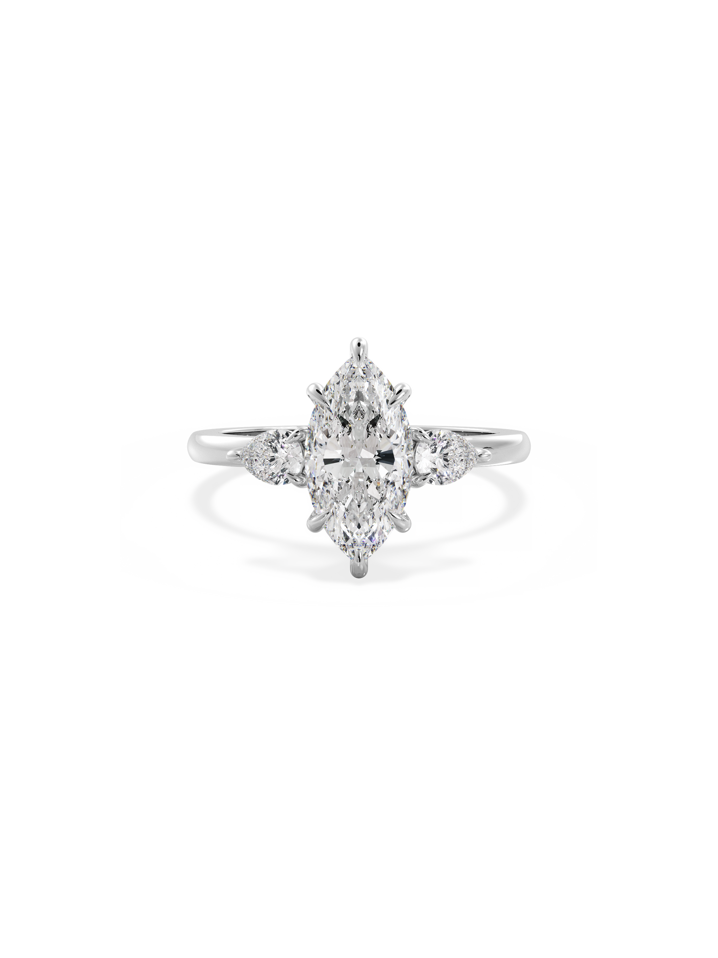 2 CT Round Three Stones Lab Grown Diamond Engagement Ring