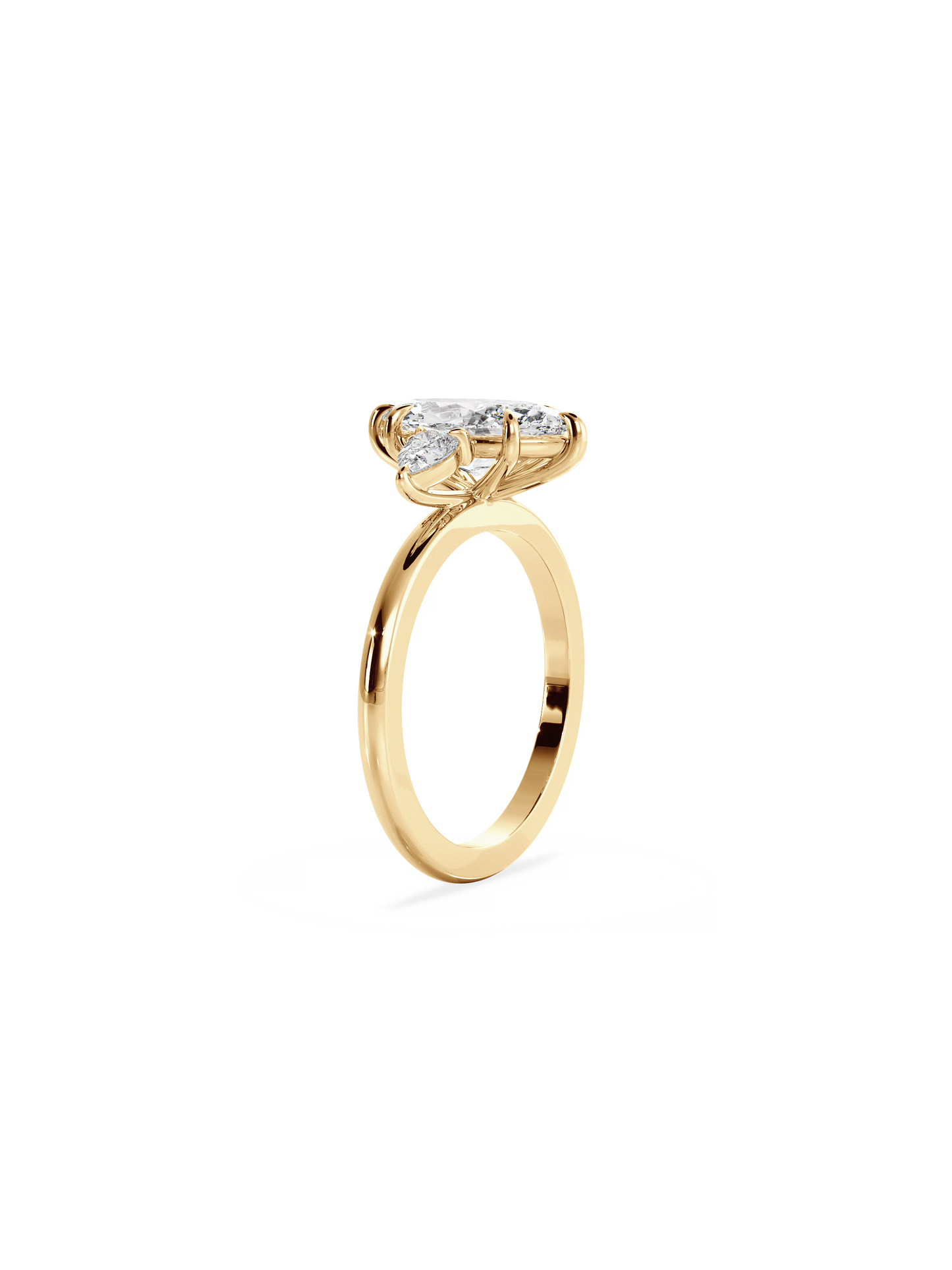 2 CT Round Three Stones Lab Grown Diamond Engagement Ring