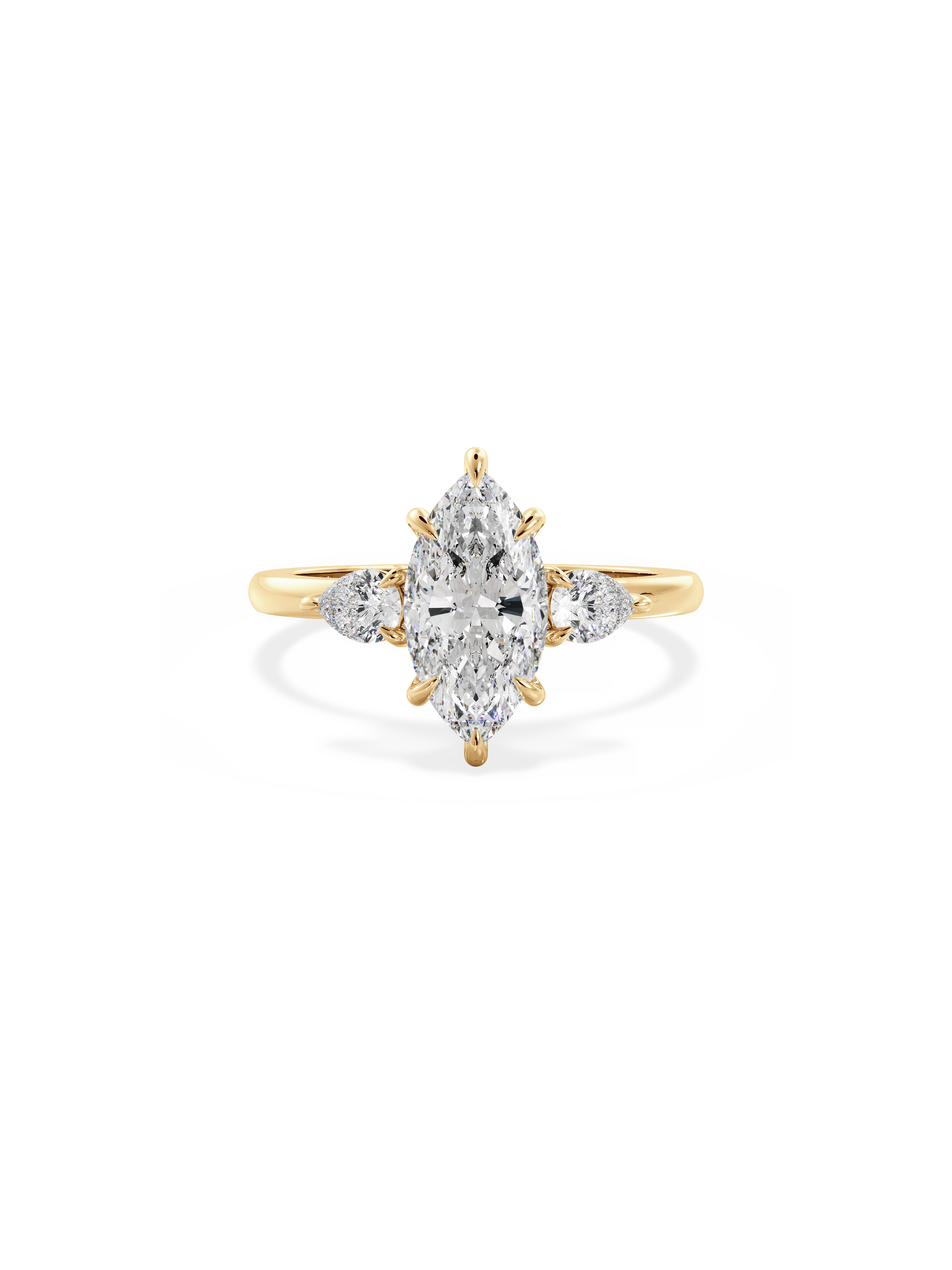 2 CT Round Three Stones Lab Grown Diamond Engagement Ring