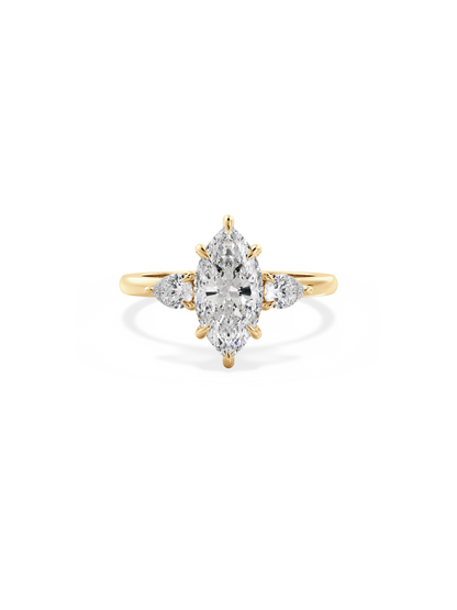 2 CT Round Three Stones Lab Grown Diamond Engagement Ring