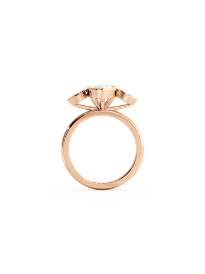 2 CT Round Three Stones Lab Grown Diamond Engagement Ring