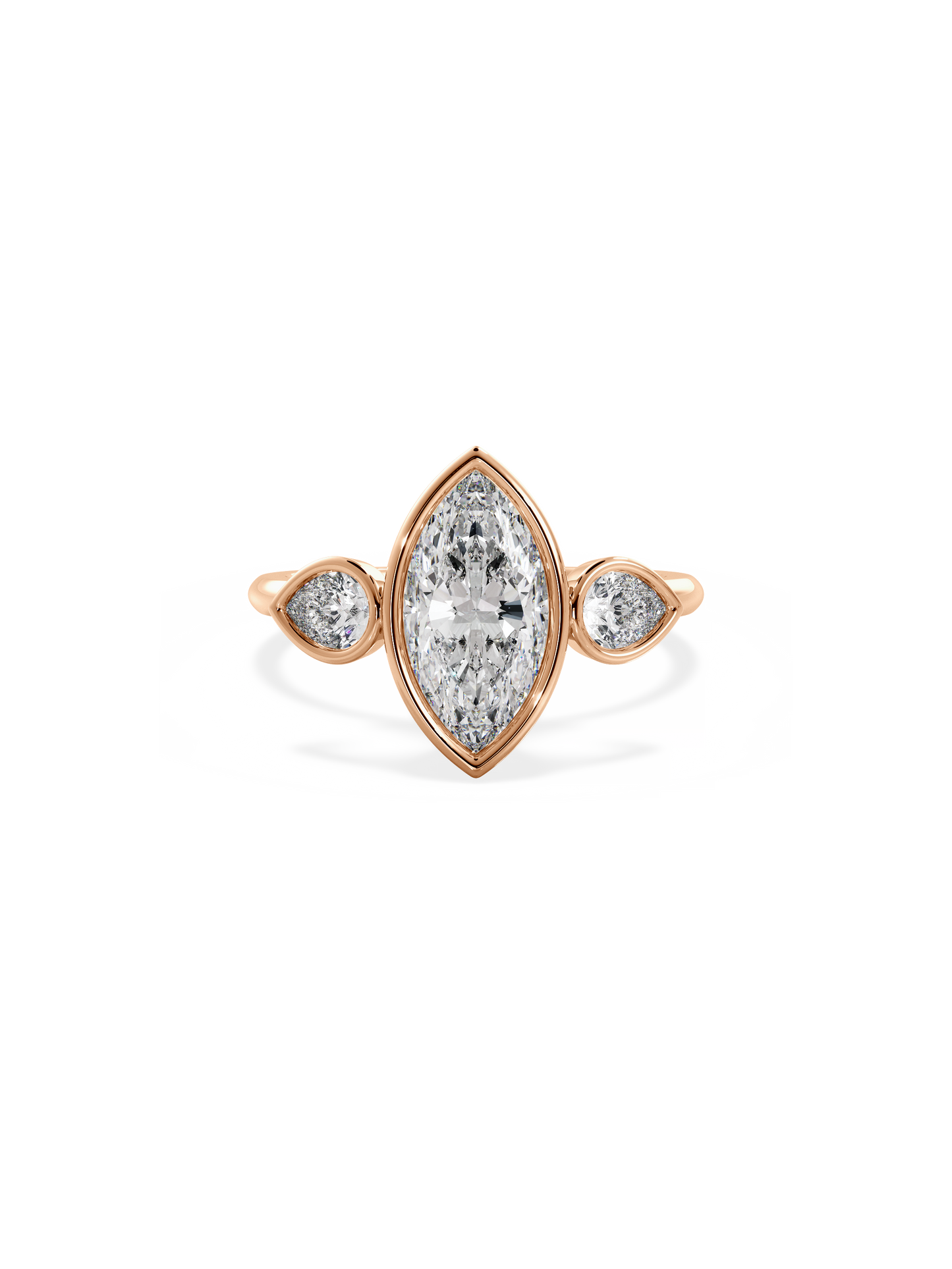 2 CT Round Three Stones Lab Grown Diamond Engagement Ring