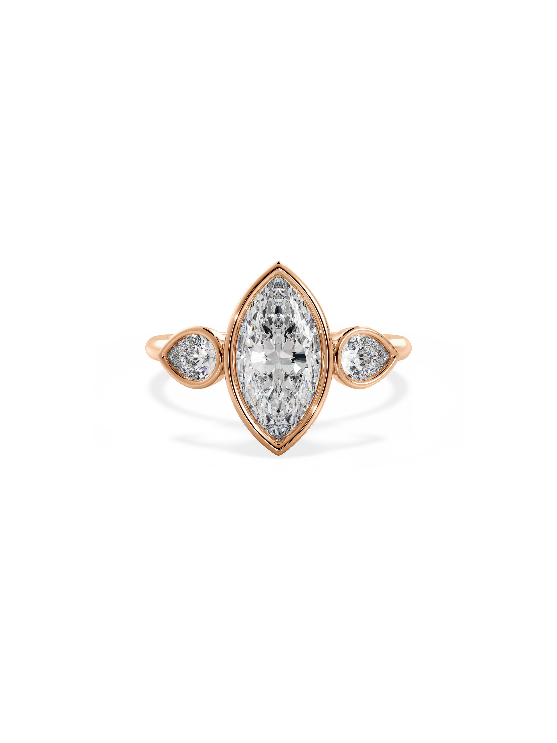 2 CT Round Three Stones Lab Grown Diamond Engagement Ring