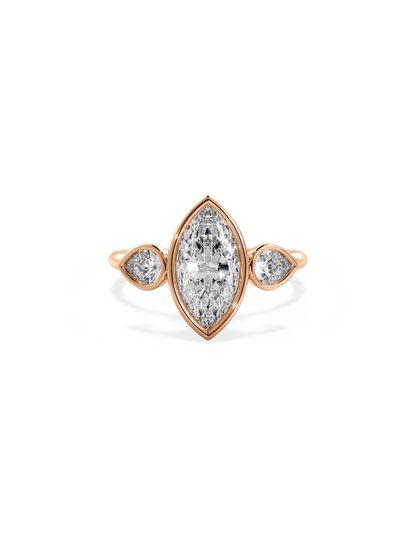 2 CT Round Three Stones Lab Grown Diamond Engagement Ring
