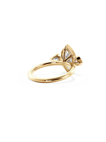 2 CT Round Three Stones Lab Grown Diamond Engagement Ring