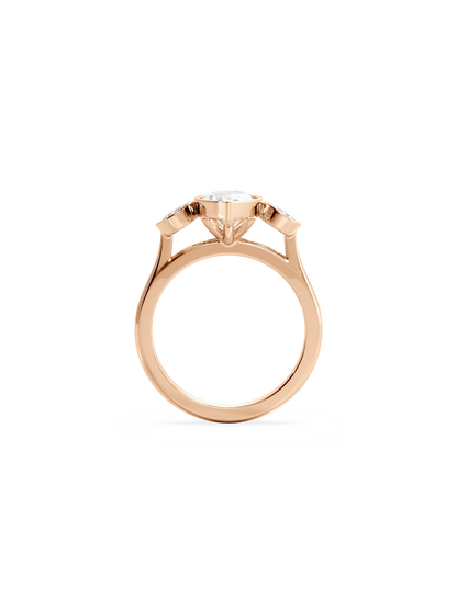 2 CT Round Three Stones Lab Grown Diamond Engagement Ring