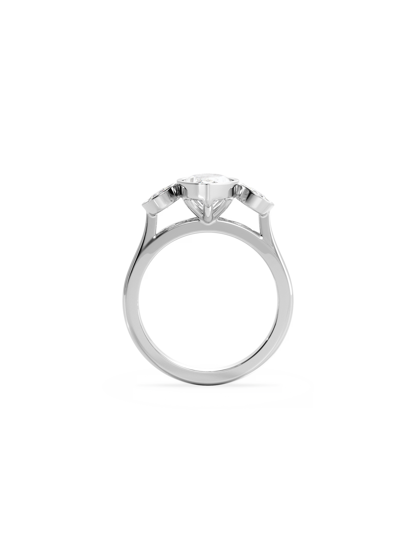 2 CT Round Three Stones Lab Grown Diamond Engagement Ring