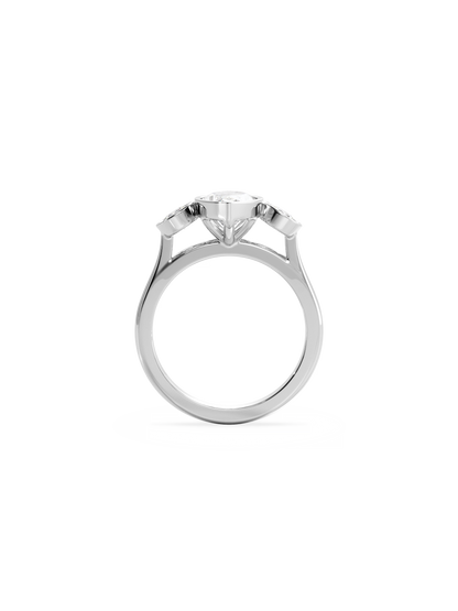 2 CT Round Three Stones Lab Grown Diamond Engagement Ring
