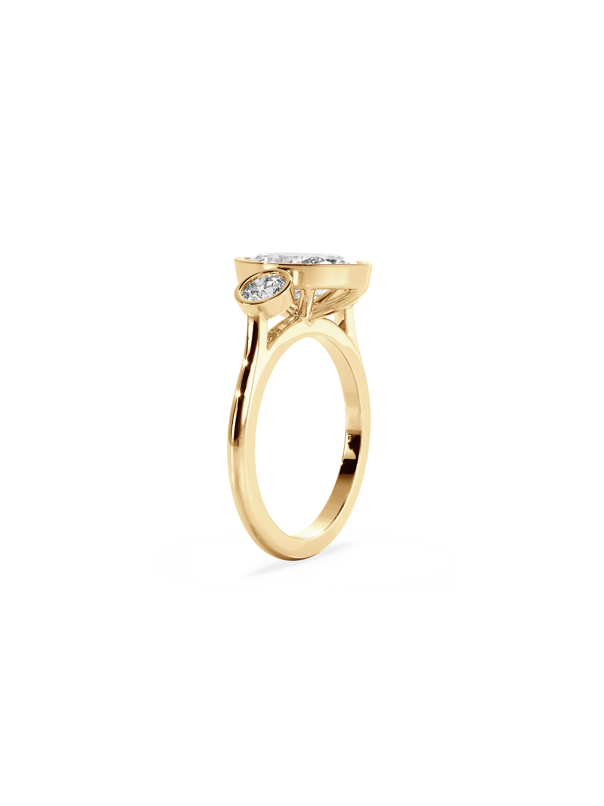 2 CT Round Three Stones Lab Grown Diamond Engagement Ring