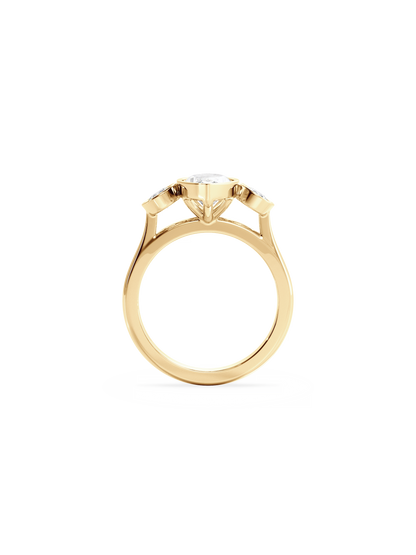 2 CT Round Three Stones Lab Grown Diamond Engagement Ring