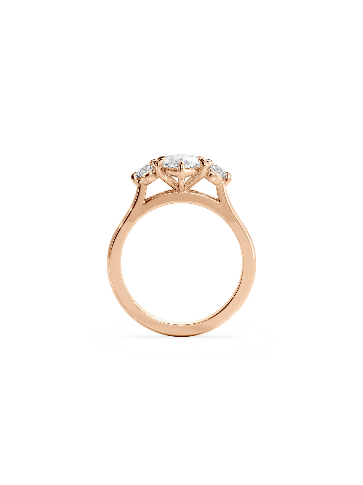 2 CT Round Three Stones Lab Grown Diamond Engagement Ring