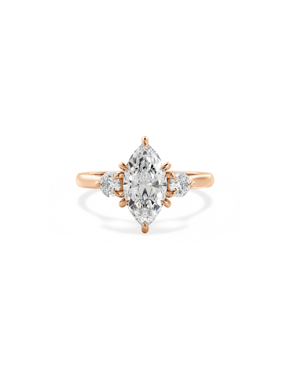 2 CT Round Three Stones Lab Grown Diamond Engagement Ring