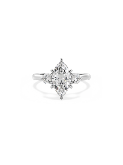 2 CT Round Three Stones Lab Grown Diamond Engagement Ring