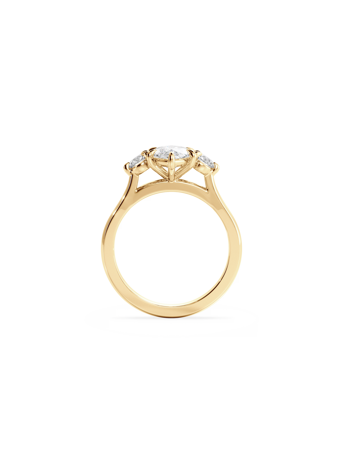 2 CT Round Three Stones Lab Grown Diamond Engagement Ring