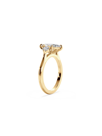 2 CT Round Three Stones Lab Grown Diamond Engagement Ring