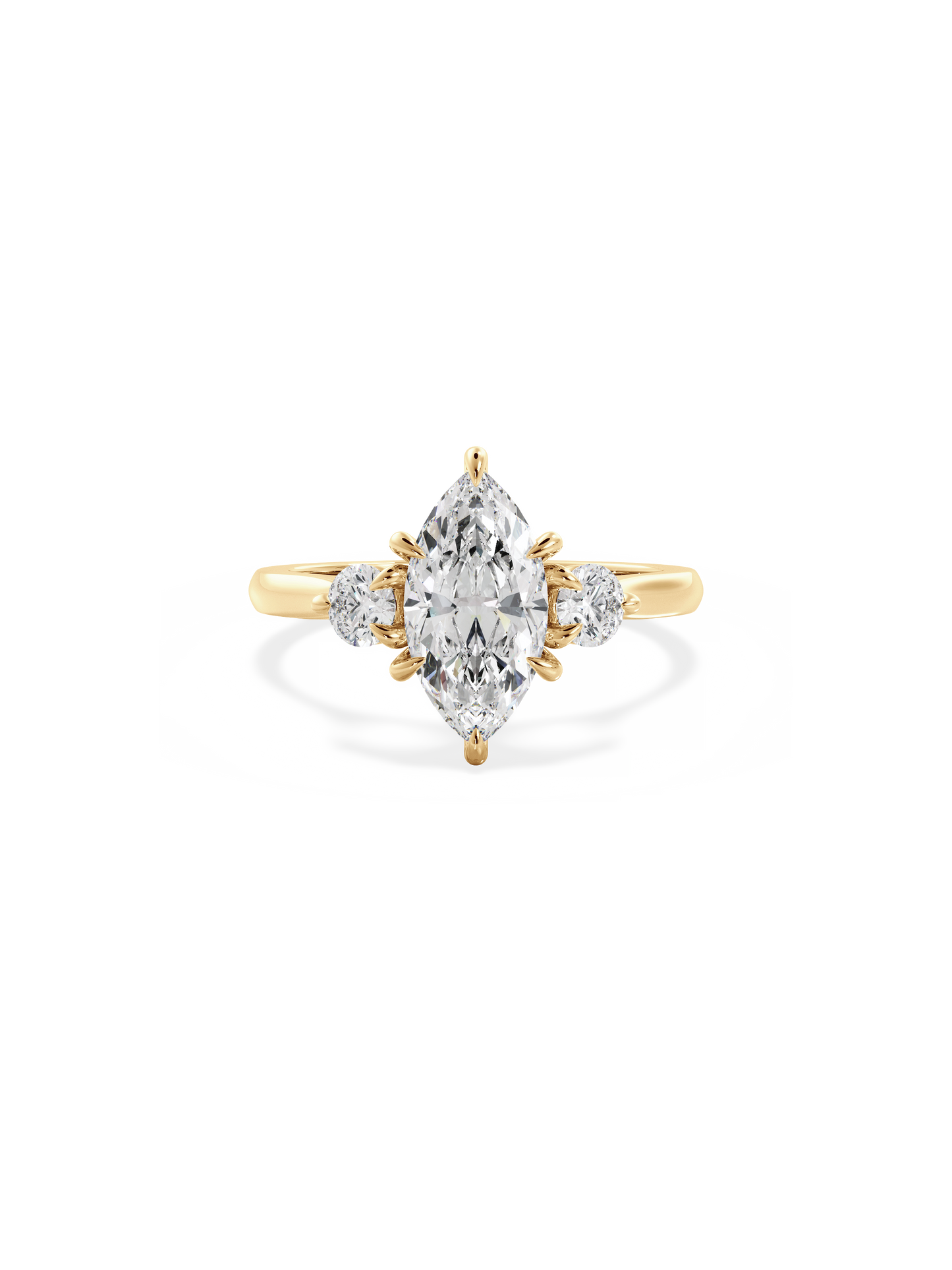 2 CT Round Three Stones Lab Grown Diamond Engagement Ring
