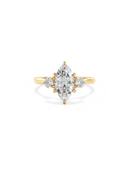 2 CT Round Three Stones Lab Grown Diamond Engagement Ring