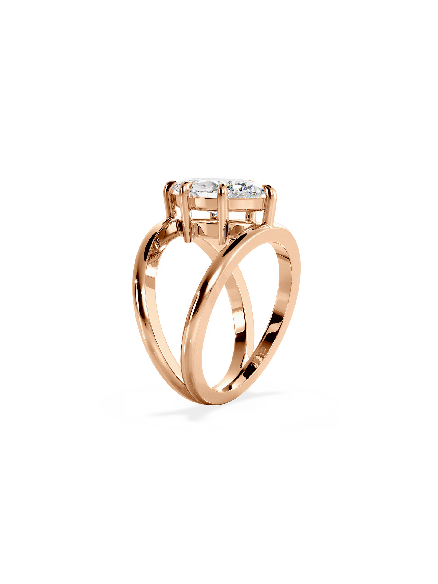 2 CT Round Three Stones Lab Grown Diamond Engagement Ring