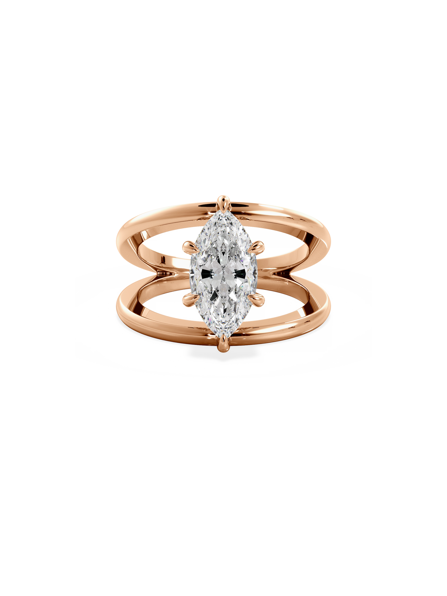 2 CT Round Three Stones Lab Grown Diamond Engagement Ring
