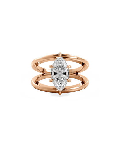 2 CT Round Three Stones Lab Grown Diamond Engagement Ring