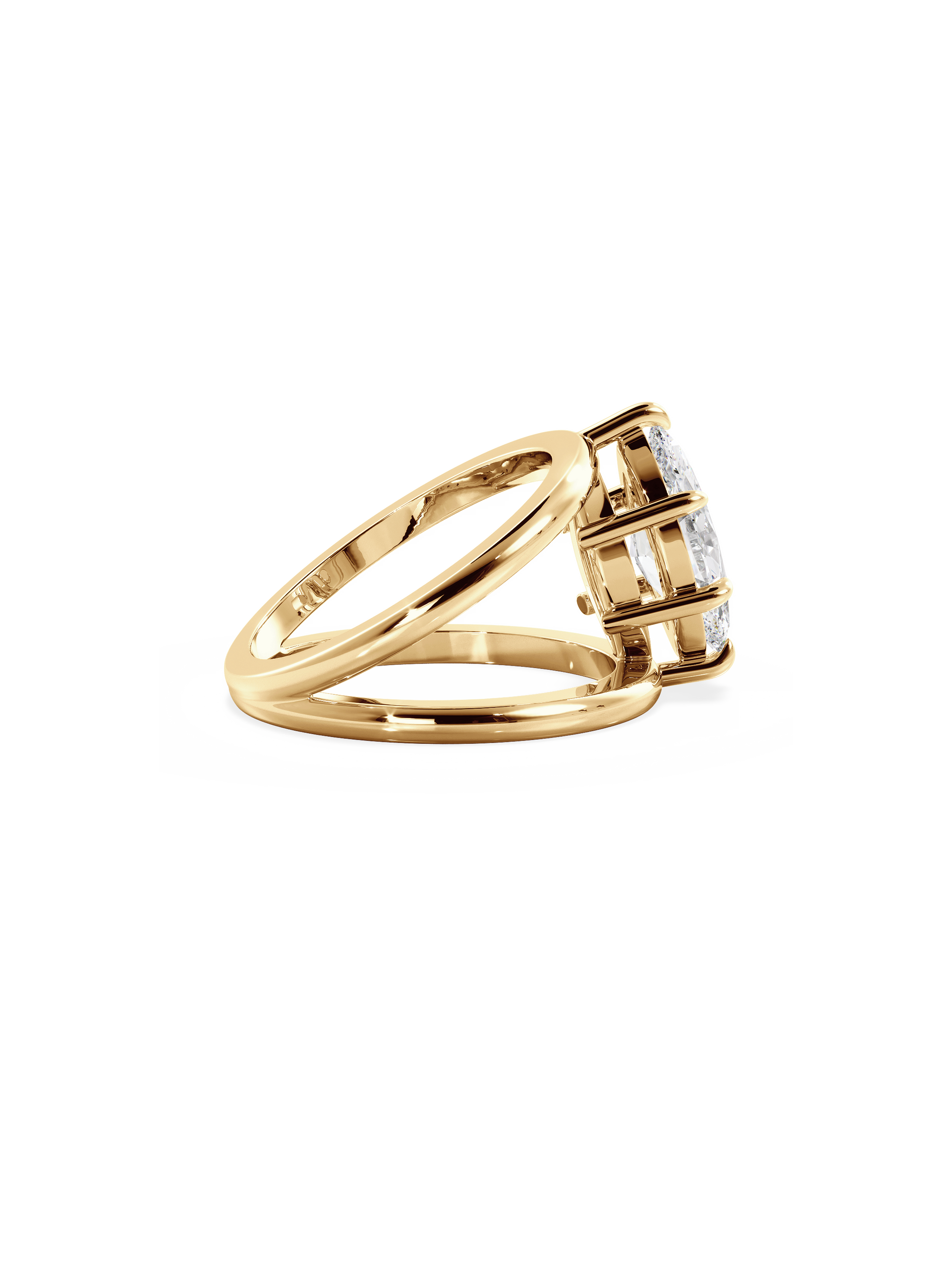 2 CT Round Three Stones Lab Grown Diamond Engagement Ring