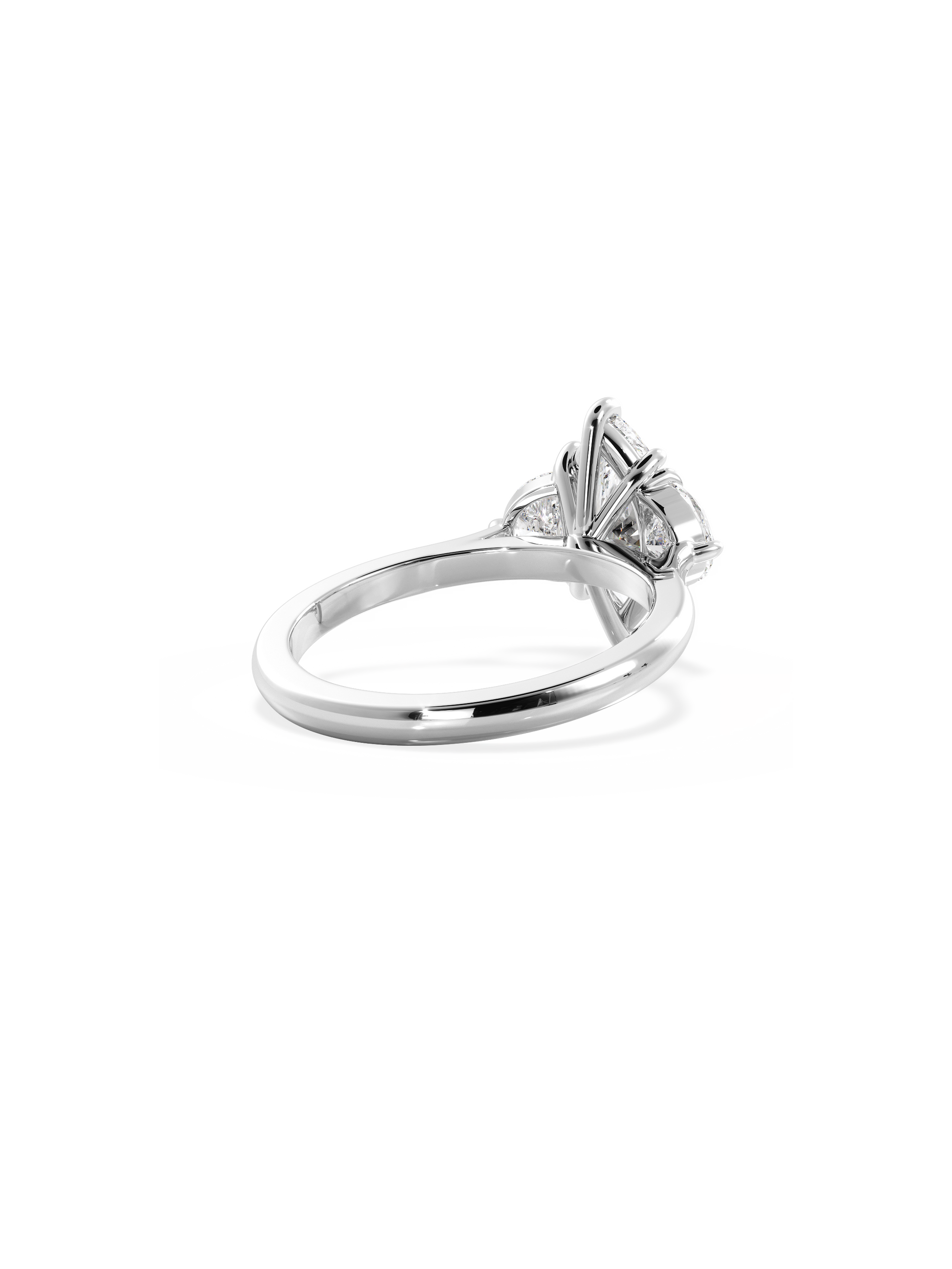 2 CT Round Three Stones Lab Grown Diamond Engagement Ring