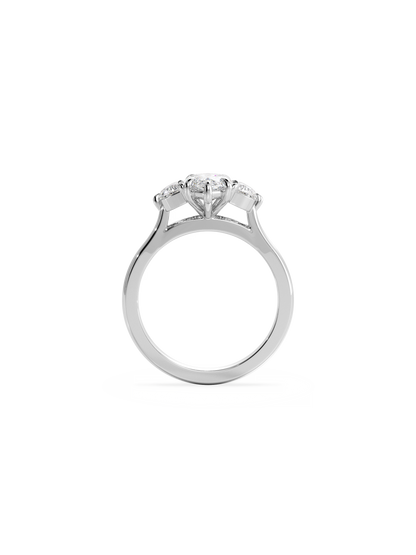 2 CT Round Three Stones Lab Grown Diamond Engagement Ring