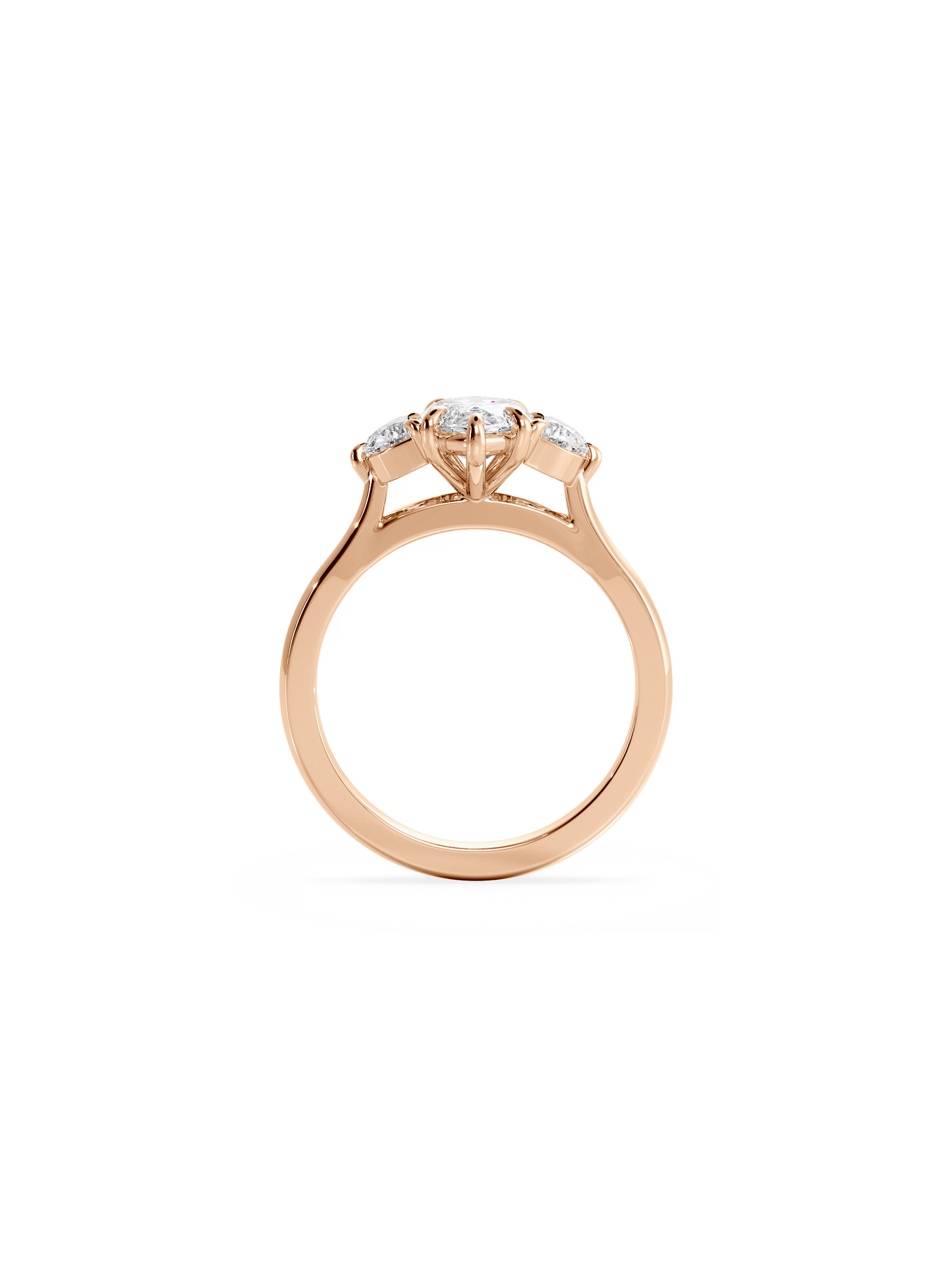 2 CT Round Three Stones Lab Grown Diamond Engagement Ring