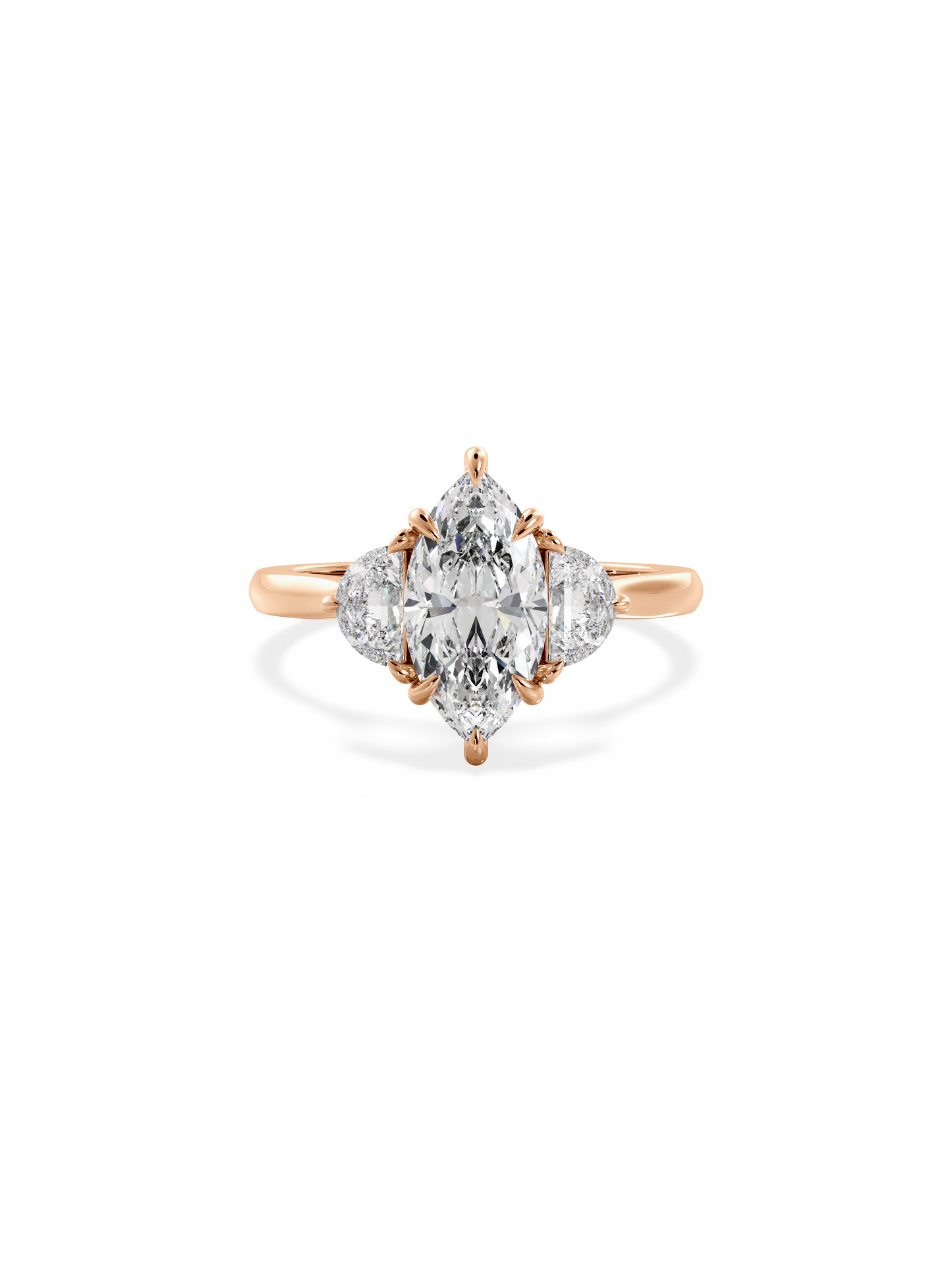 2 CT Round Three Stones Lab Grown Diamond Engagement Ring