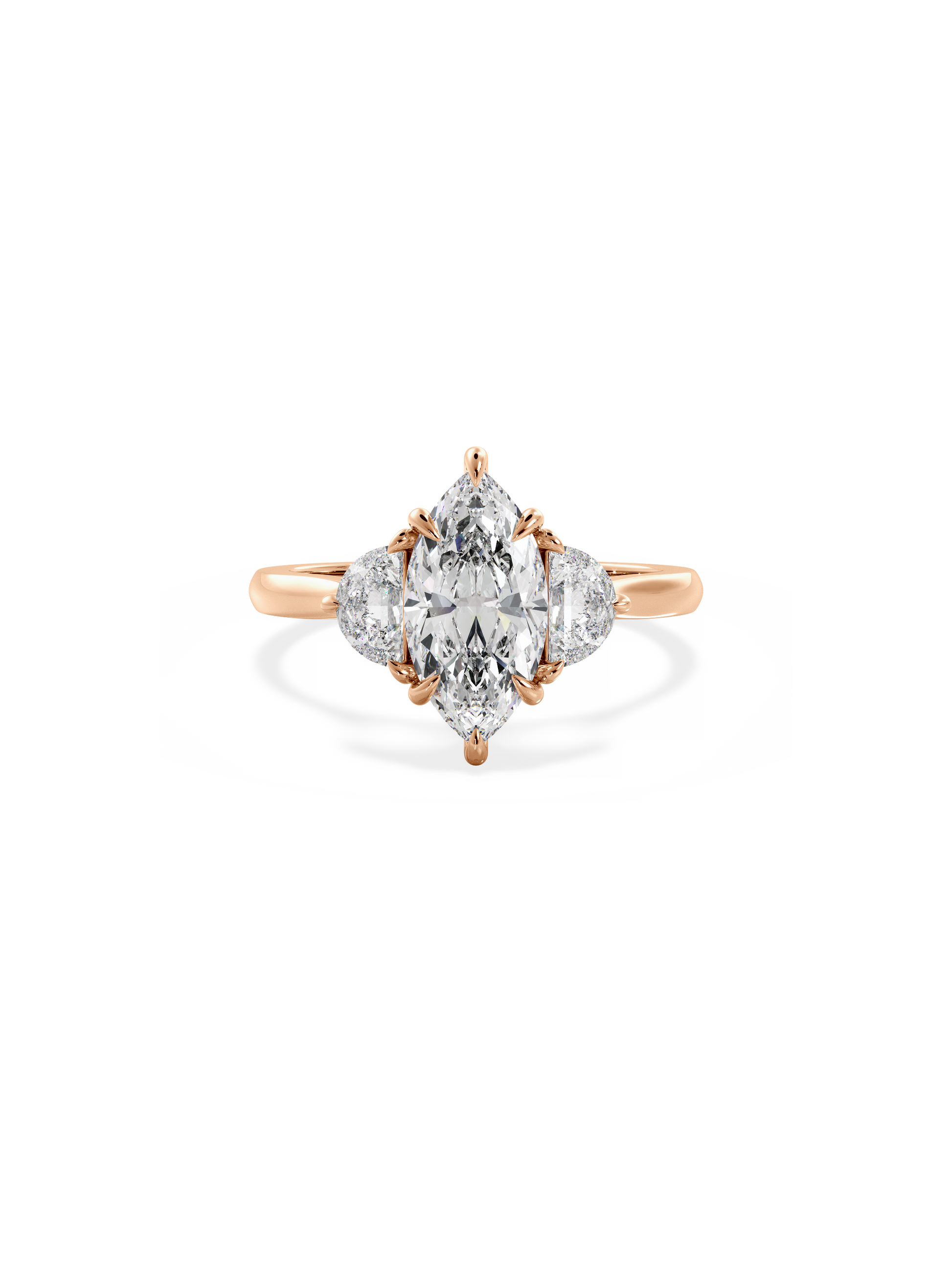 2 CT Round Three Stones Lab Grown Diamond Engagement Ring