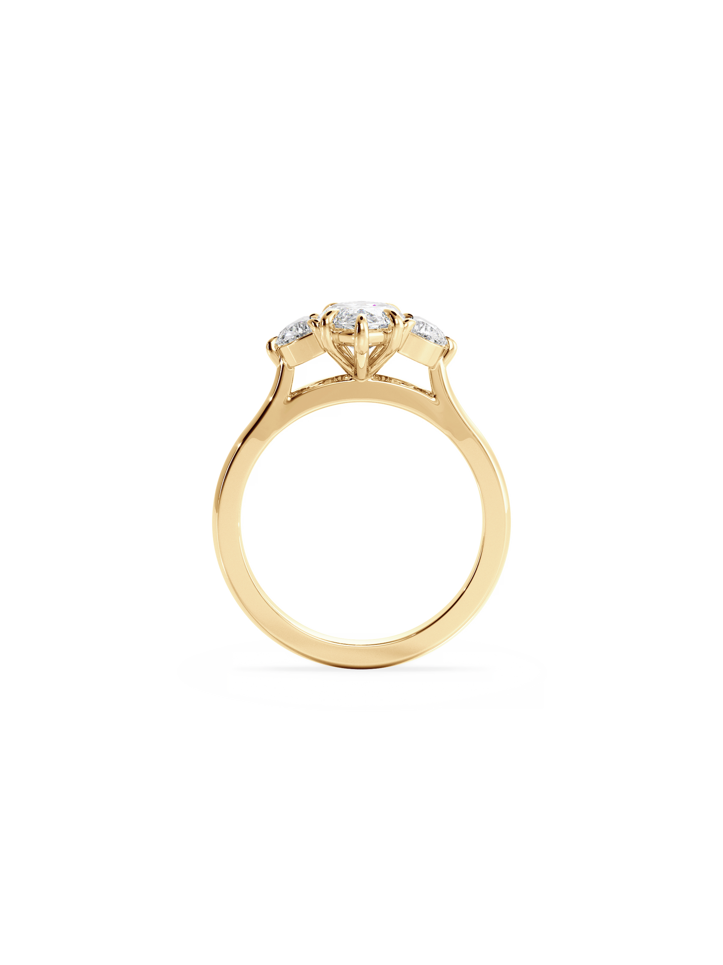 2 CT Round Three Stones Lab Grown Diamond Engagement Ring