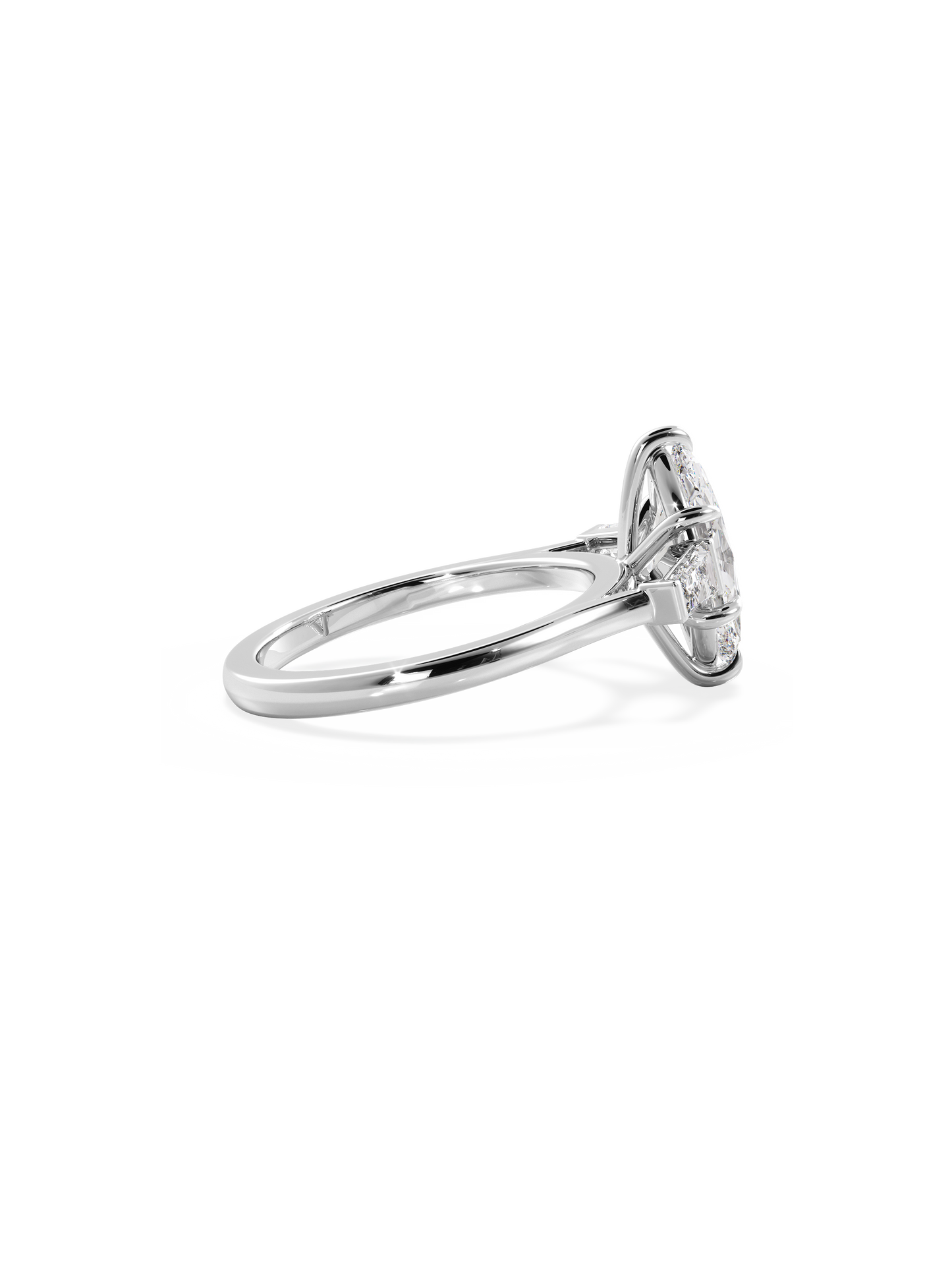 2 CT Round Three Stones Lab Grown Diamond Engagement Ring