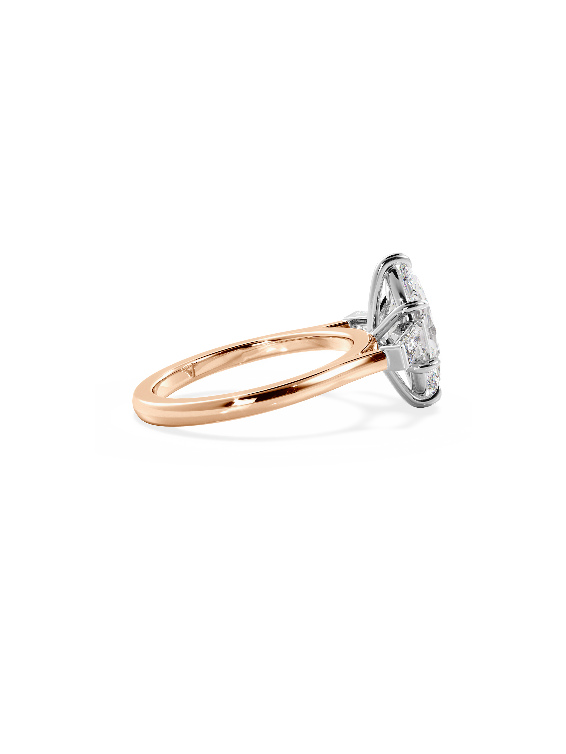 2 CT Round Three Stones Lab Grown Diamond Engagement Ring