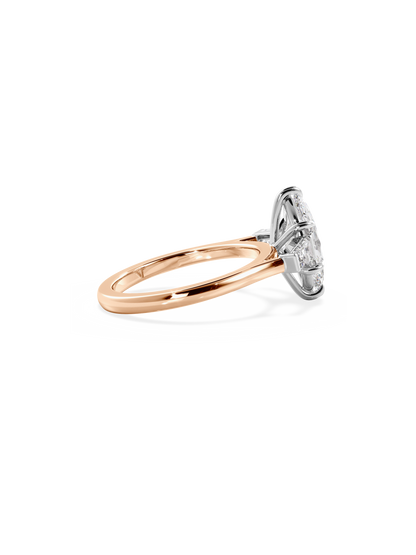 2 CT Round Three Stones Lab Grown Diamond Engagement Ring