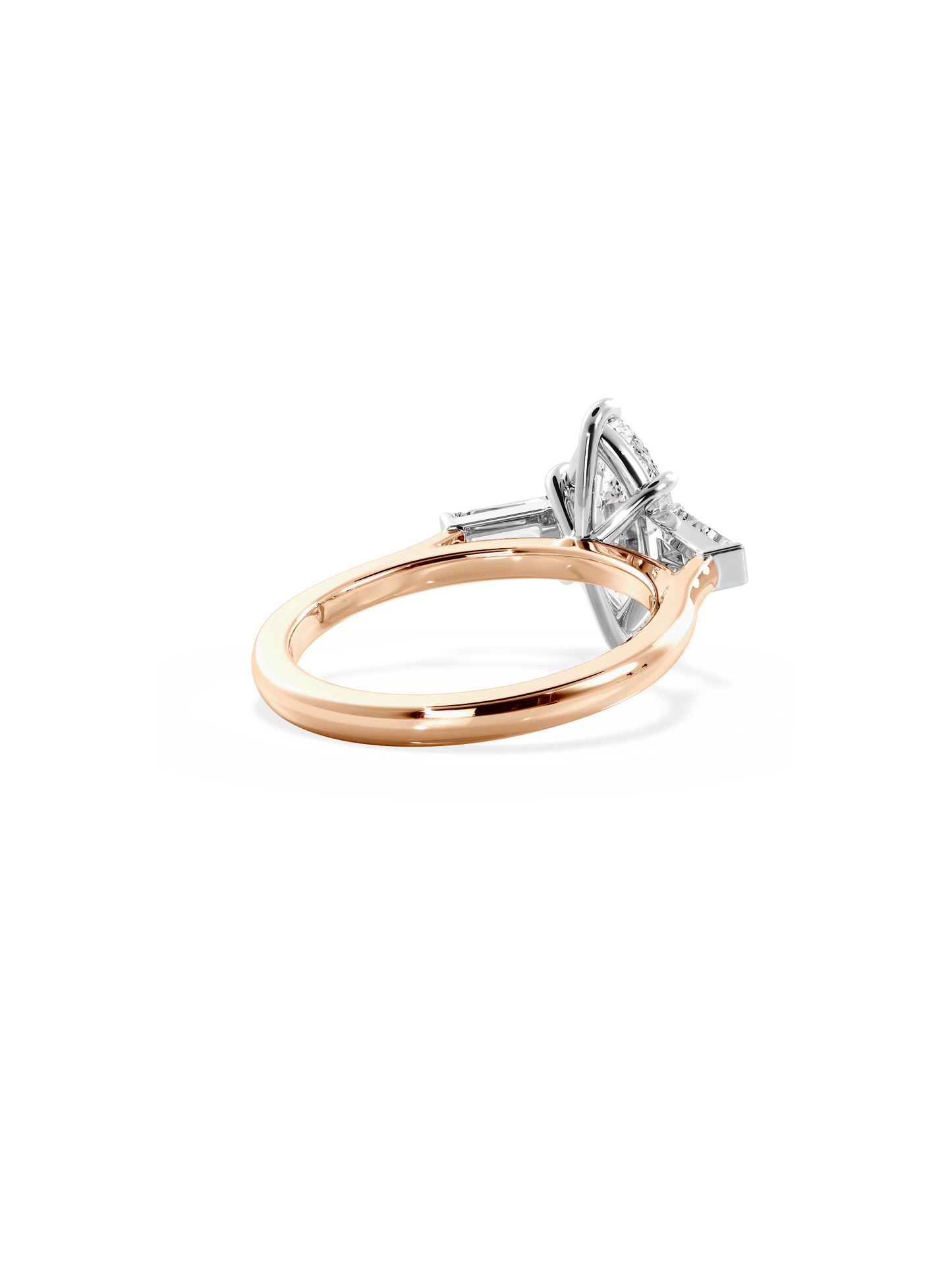 2 CT Round Three Stones Lab Grown Diamond Engagement Ring
