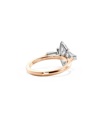 2 CT Round Three Stones Lab Grown Diamond Engagement Ring