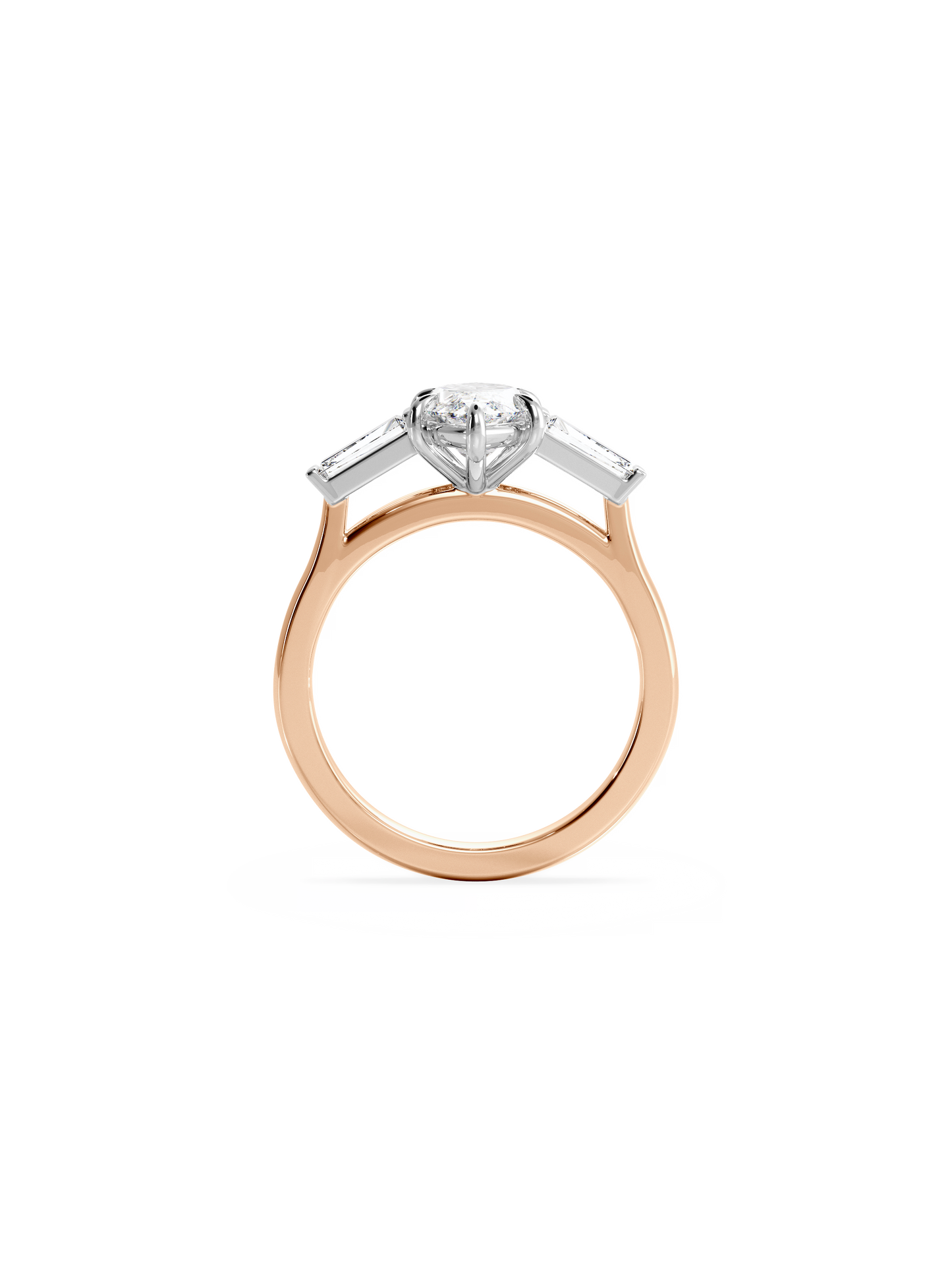 2 CT Round Three Stones Lab Grown Diamond Engagement Ring