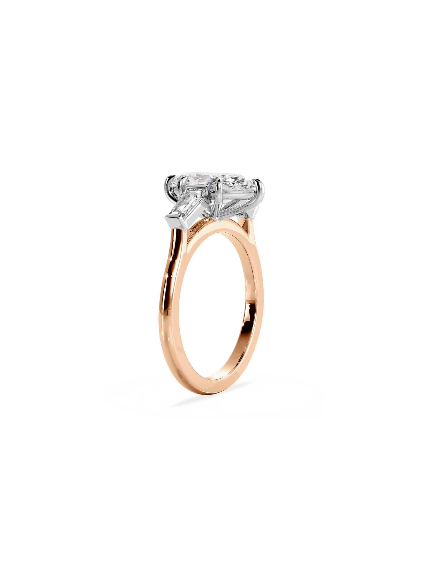 2 CT Round Three Stones Lab Grown Diamond Engagement Ring